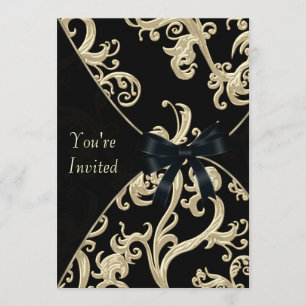 Invitación Fiesta de Cóctel de Crema Negra