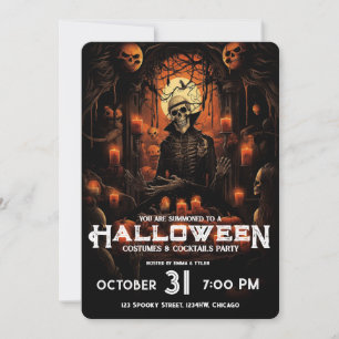 Invitación Fiesta de cóctel de Halloween espeluznante para ad