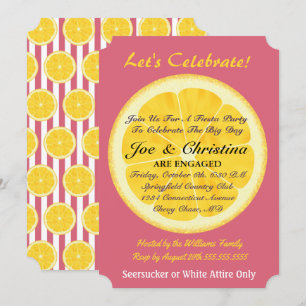 Invitación Fiesta de Cóctel de Naranjas y Nantucket Rojo