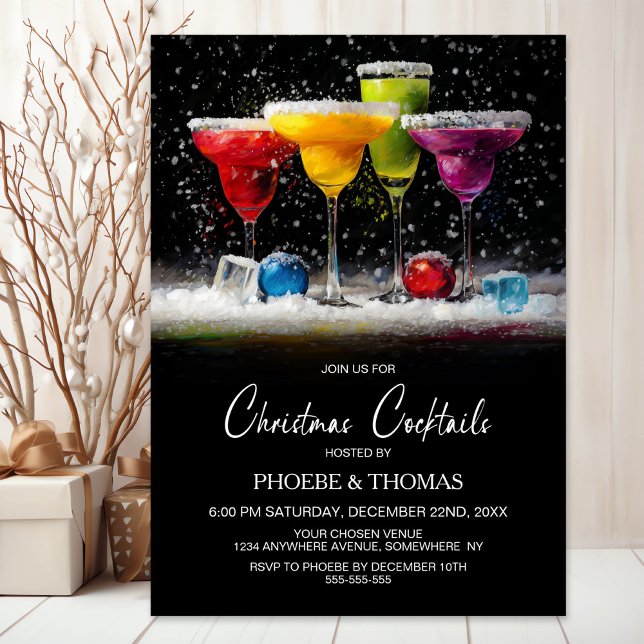 Invitación Fiesta de Cóctel de Navidad (Subido por el creador)