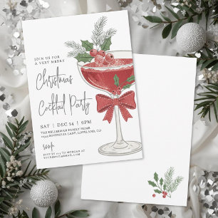 Invitación Fiesta de Cóctel de Navidad