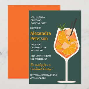 Invitación Fiesta de cóctel de Navidad elegante cóctel modern