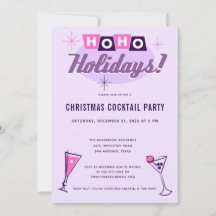 Fiesta de cóctel de Navidad moderna de mediados de