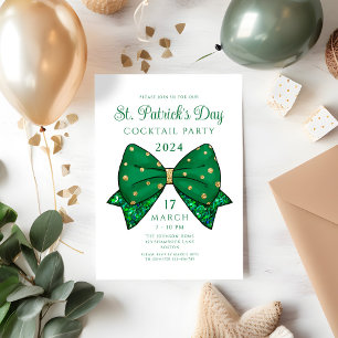 Invitación Fiesta de Cóctel del Día de San Patricio Verde