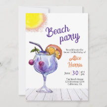 fiesta de cóctel en la playa cumpleaños 16