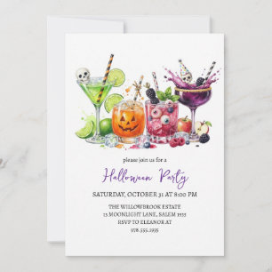 Invitación fiesta de cóctel espeluznante de Halloween