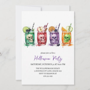 Invitación fiesta de cóctel espeluznante de Halloween