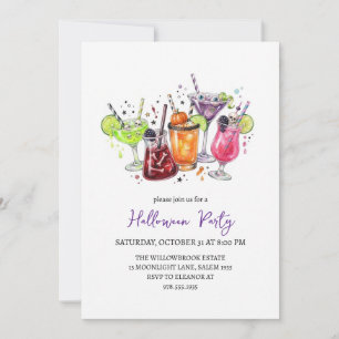 Invitación fiesta de cóctel espeluznante de Halloween