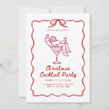 fiesta de cóctel moderna de Santa Navidad, diverti