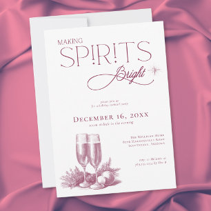 Invitación Fiesta de Cóctel Navideño Making Spirits Bright