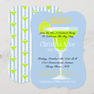 Invitación Fiesta de cóctel nupcial Margarita y limas