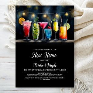 Invitación Fiesta de Cóctel para Calentar la Casa