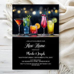 Invitación Fiesta de Cóctel para Calentar la Casa