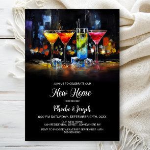 Invitación Fiesta de Cóctel para Calentar la Casa