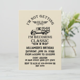 Invitación Fiesta de cóctel personalizada de cumpleaños 80 vi