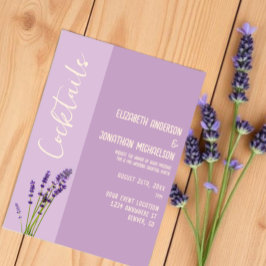 Invitación Fiesta de cóctel pre-boda Lavender Love