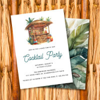 Fiesta de cóctel tropical de barra Tiki en el pati
