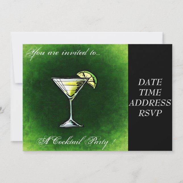 Invitación Fiesta de cócteles Absinthe (Anverso)