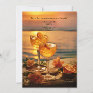 Invitación Fiesta de cócteles al atardecer