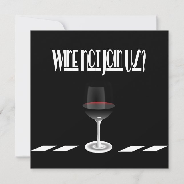 Invitación Fiesta de cócteles Art Deco Noir Moda (Anverso)