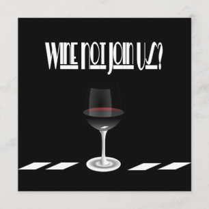 Invitación Fiesta de cócteles Art Deco Noir Moda