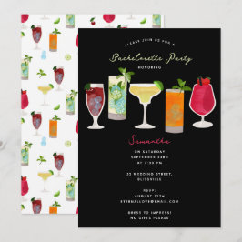 Invitación Fiesta de cócteles bebe bachillerato