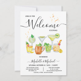 Invitación Fiesta de cócteles de compromiso de ensayo de bien