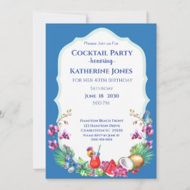 Invitación Fiesta de cócteles de cumpleaños de frutas de vera