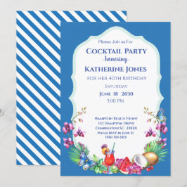Invitación Fiesta de cócteles de cumpleaños de frutas de vera