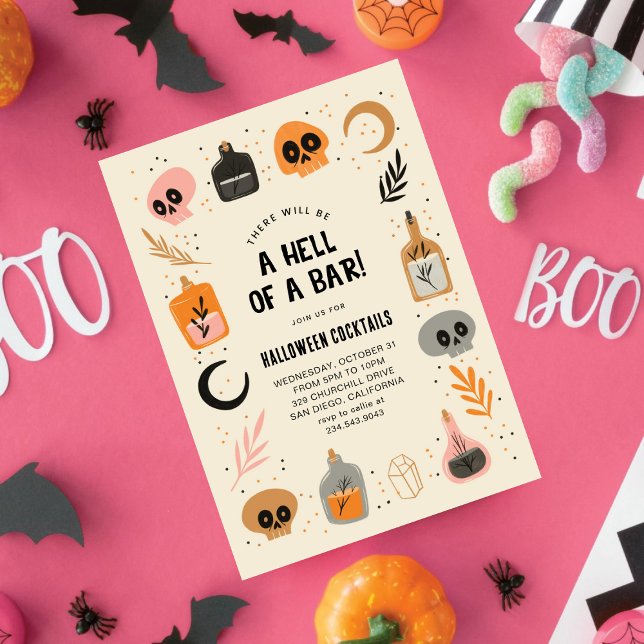 Invitación Fiesta de cócteles de Halloween de Magic Witches P (Subido por el creador)