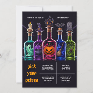 Invitación Fiesta de Cócteles de Halloween 'Elige tu Veneno'