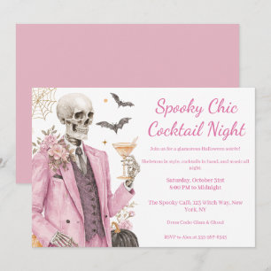 Invitación Fiesta de Cócteles de Halloween   Noche Chic Espel