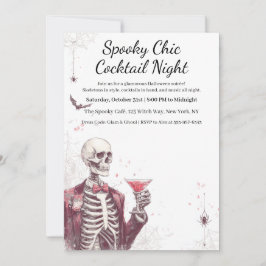 Invitación Fiesta de cócteles de Halloween | Noche de Moda es