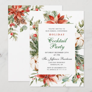 Invitación Fiesta de cócteles de la fiesta de los Navidades d