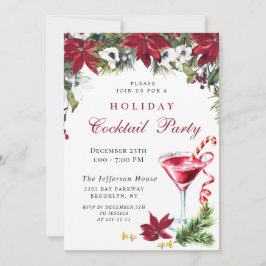 Invitación Fiesta de cócteles de la fiesta de los Navidades d