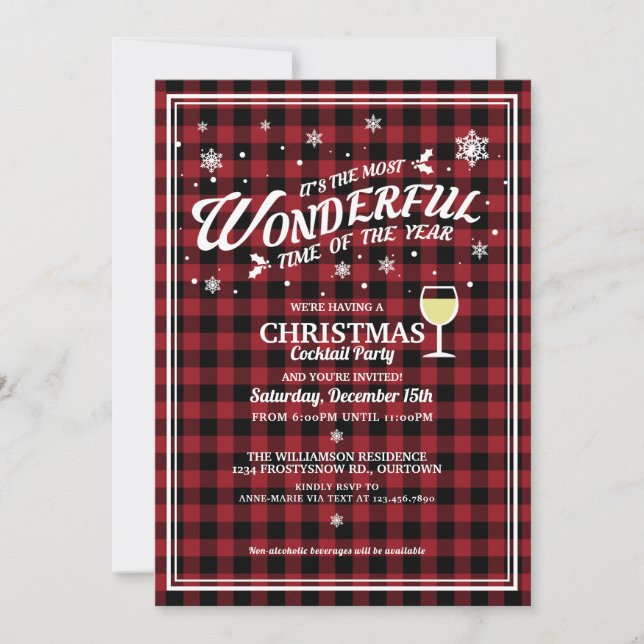 Invitación Fiesta de cócteles de los Navidades de la Red Plai (Anverso)