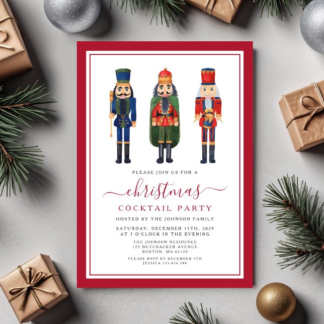 Invitación Fiesta de cócteles de los Navidades de Nutcracker  (Subido por el creador)