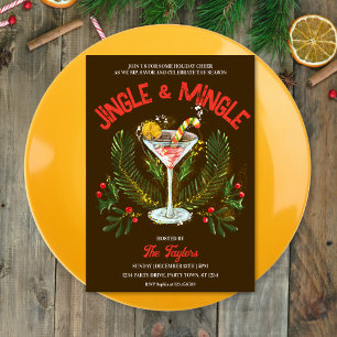 Invitación Fiesta de cócteles de los Navidades singulares y s