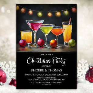 Invitación Fiesta de cócteles de Navidad