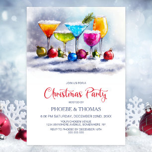 Invitación Fiesta de Cócteles de Navidad