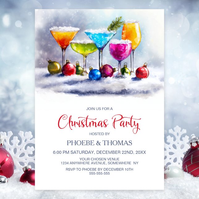 Invitación Fiesta de Cócteles de Navidad (Subido por el creador)