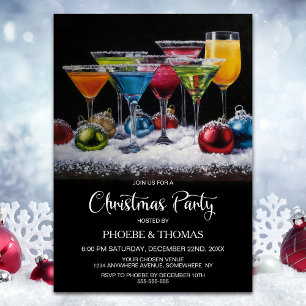 Invitación Fiesta de cócteles de Navidad