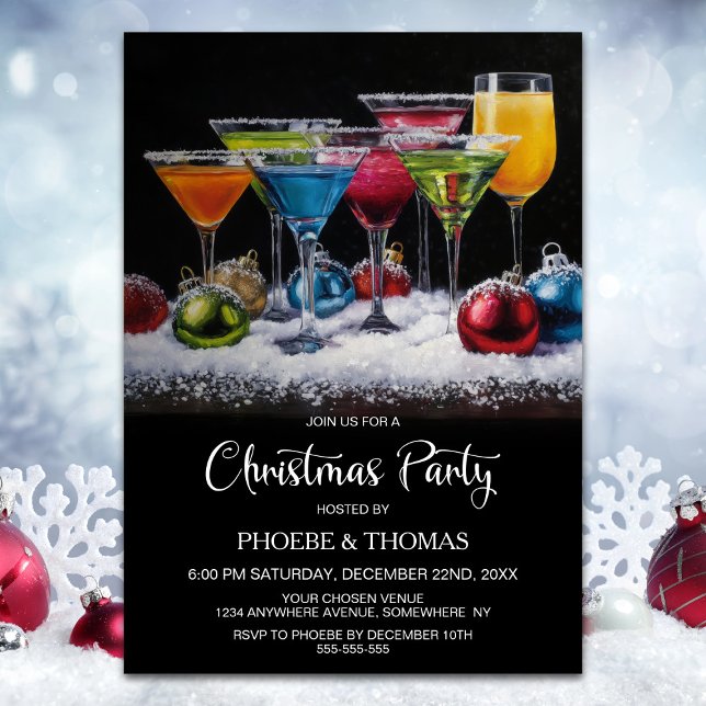 Invitación Fiesta de cócteles de Navidad (Subido por el creador)