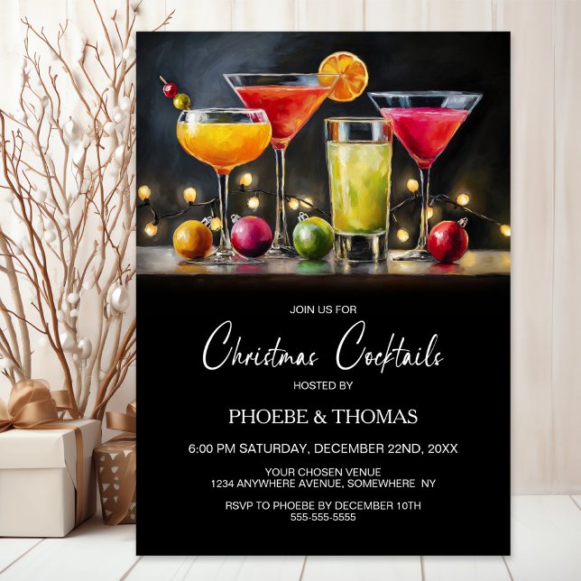 Invitación Fiesta de Cócteles de Navidad (Subido por el creador)