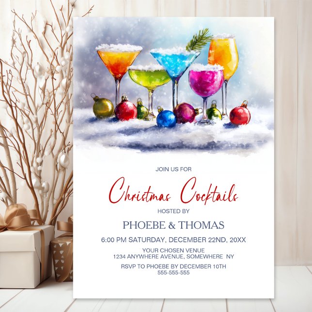 Invitación Fiesta de Cócteles de Navidad (Subido por el creador)