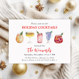 Invitación Fiesta de cócteles de Navidad