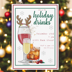 Invitación Fiesta de Cócteles de Navidad