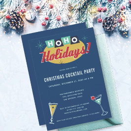 Invitación Fiesta de Cócteles de Navidad Modernos de Mitad de