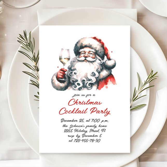 Invitación Fiesta de cócteles de Navidades caprichosos de man (Subido por el creador)