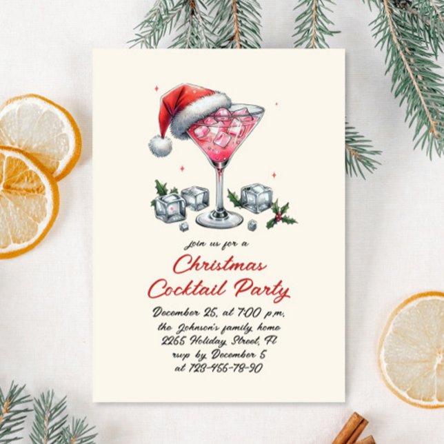 Invitación Fiesta de cócteles de Navidades caprichosos de man (Subido por el creador)